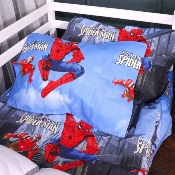 Фото - Комплект постельного белья детский MirSon 110х140 см 17-0891 Spider-Man City Wall Бязь (2200012389836)